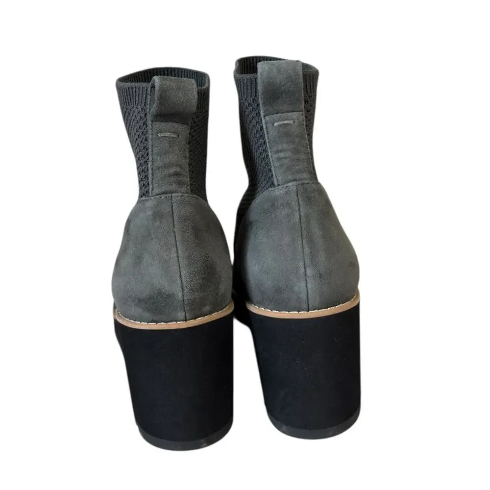 Eileen Fisher London Recycled Stretch Knit Bootie in Gray - Size 11